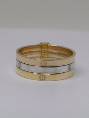 Tricolor Band Ring (Hollow Inside)